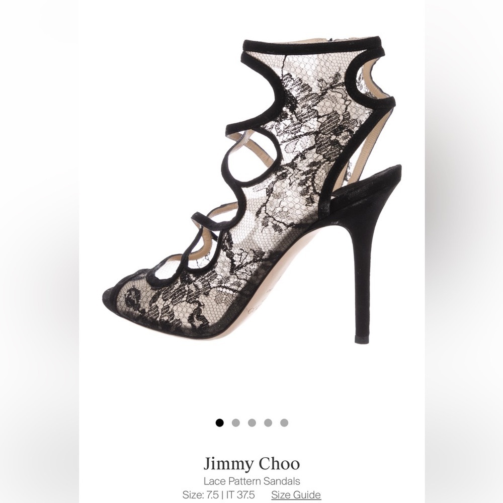 Jimmy Choo Lace Pattern Sandals
